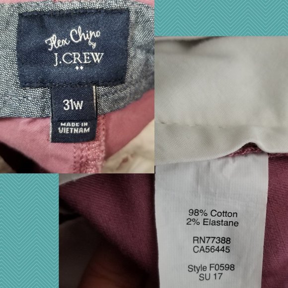 J. Crew Pink Flex Chino Shorts - Picture 3 of 3